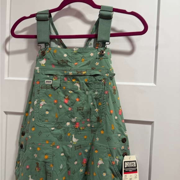 Duluth Trading Co Other - Duluth Trading Co Sage Overalls with Floral Design